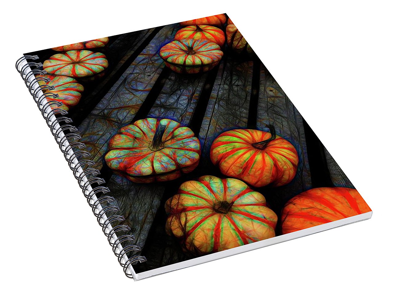 Colorful Fall Gourds - Spiral Notebook