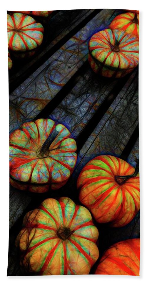 Colorful Fall Gourds - Bath Towel