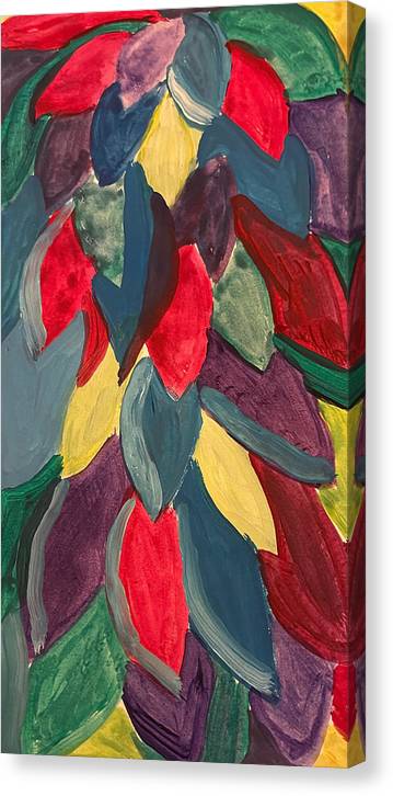 Colorful Leaves Watercolor - Canvas Print