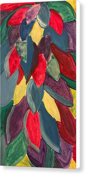 Colorful Leaves Watercolor - Canvas Print