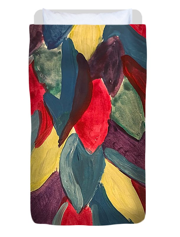 Colorful Leaves Watercolor - Duvet Cover