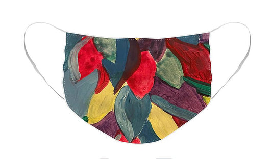 Colorful Leaves Watercolor - Face Mask