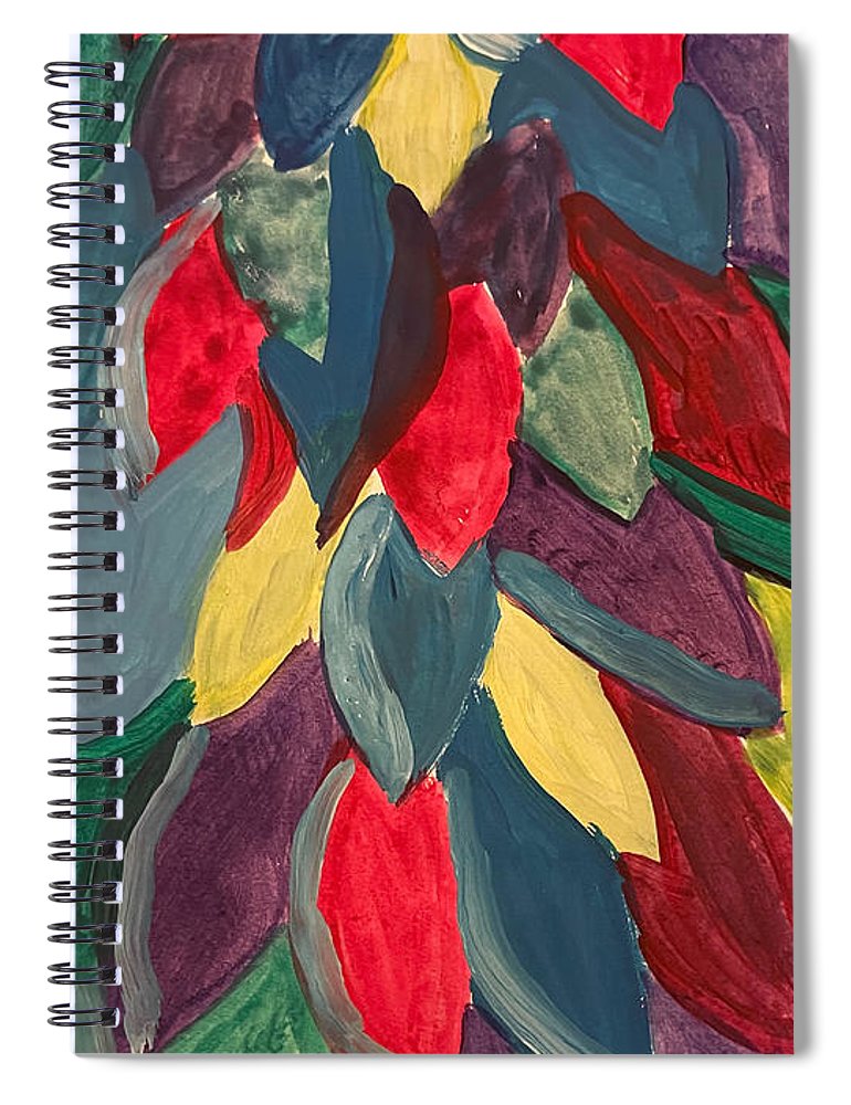 Colorful Leaves Watercolor - Spiral Notebook