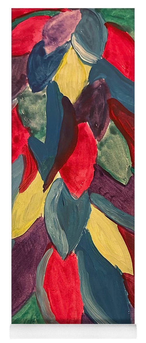 Colorful Leaves Watercolor - Yoga Mat