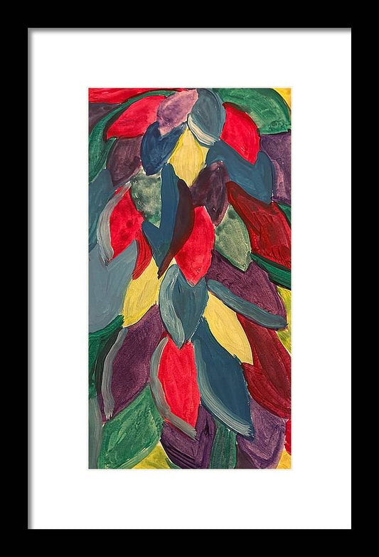 Colorful Leaves Watercolor - Framed Print