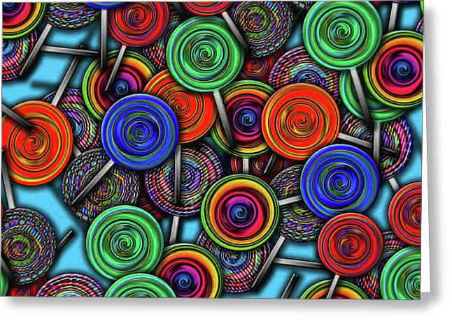 Colorful Lolipops - Greeting Card