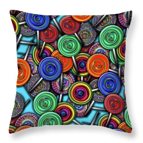 Colorful Lollipops - Throw Pillow