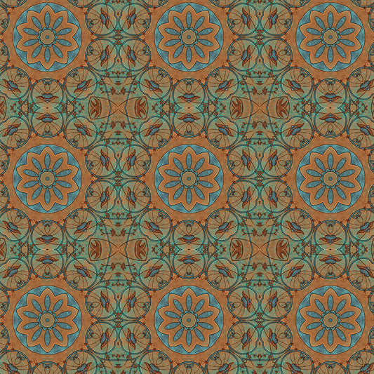 Copper Patina Kaleidoscope Digital Image Download