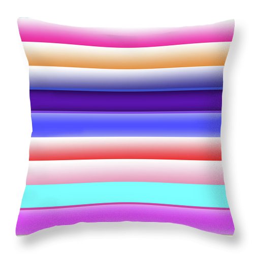 Cotton Candy Stripes - Throw Pillow