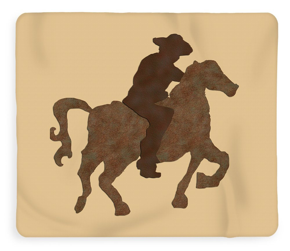 Cowboy On A Horse - Blanket