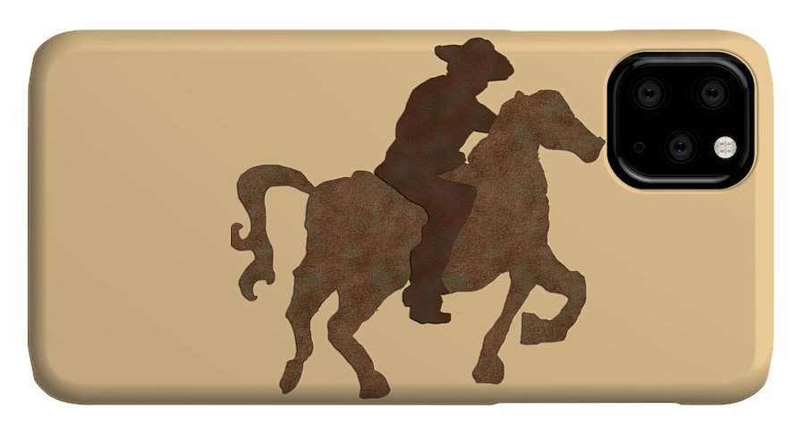 Cowboy On A Horse - Phone Case