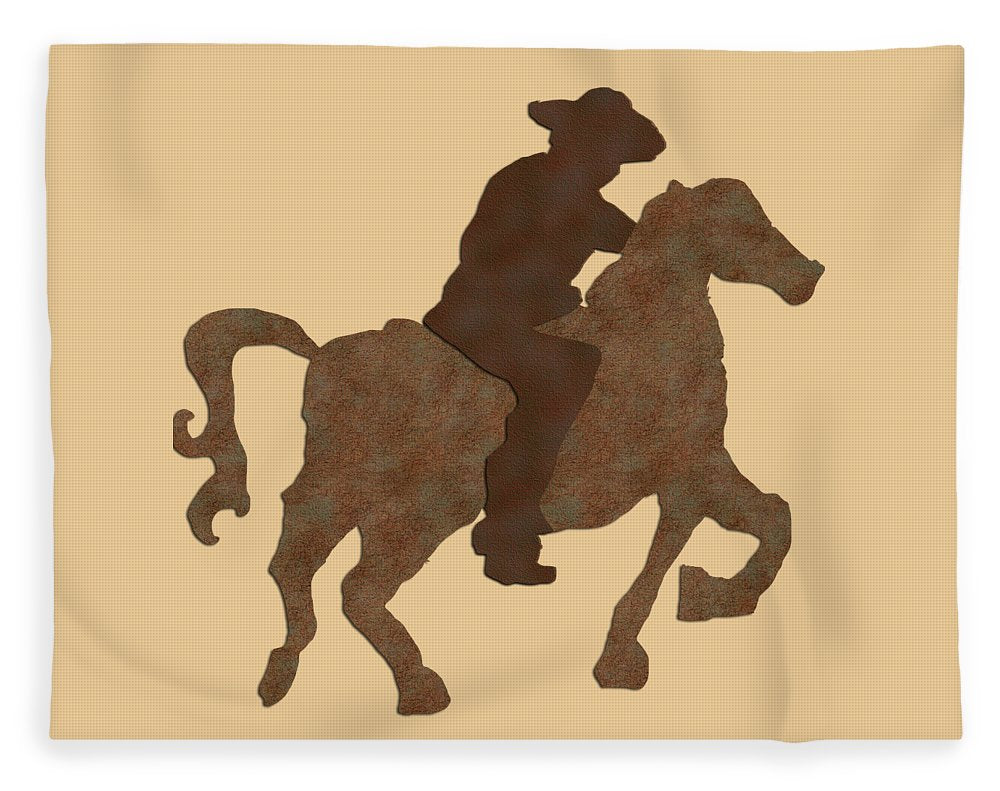 Cowboy On A Horse - Blanket