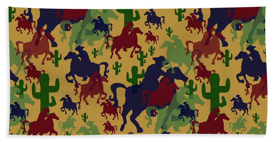 Cowboys Pattern - Bath Towel