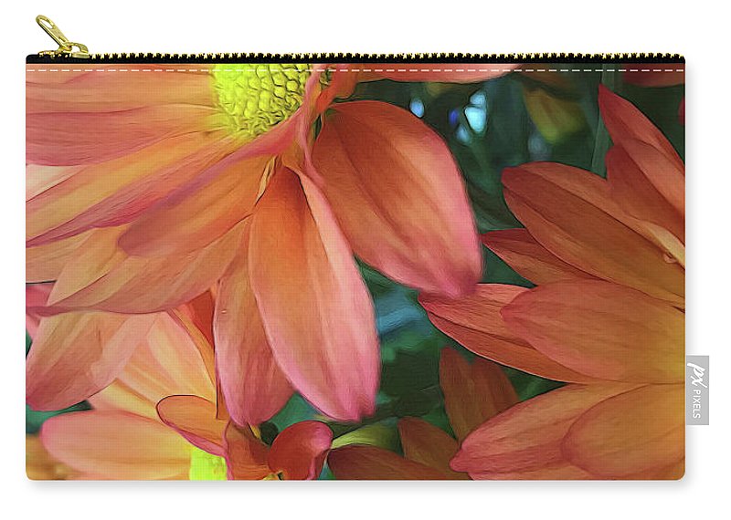 Cream and Pink Daisies Close Up - Carry-All Pouch