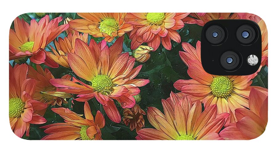 Cream and Pink Fall Flowers - Phone Case