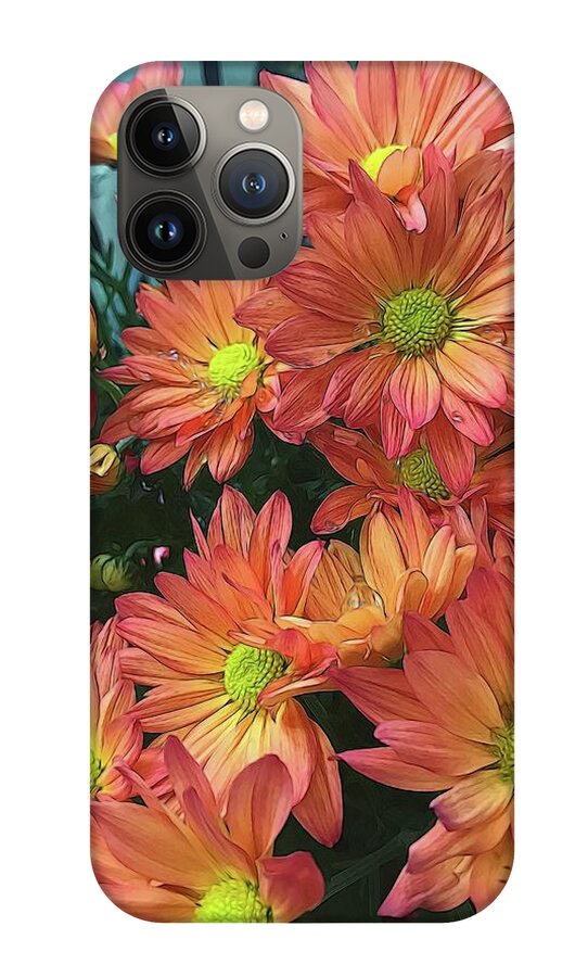 Cream and Pink watered Flowers - Phone Case