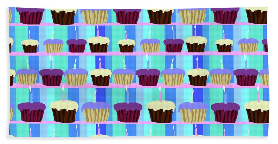 Cupcakes Pattern - Beach Towel