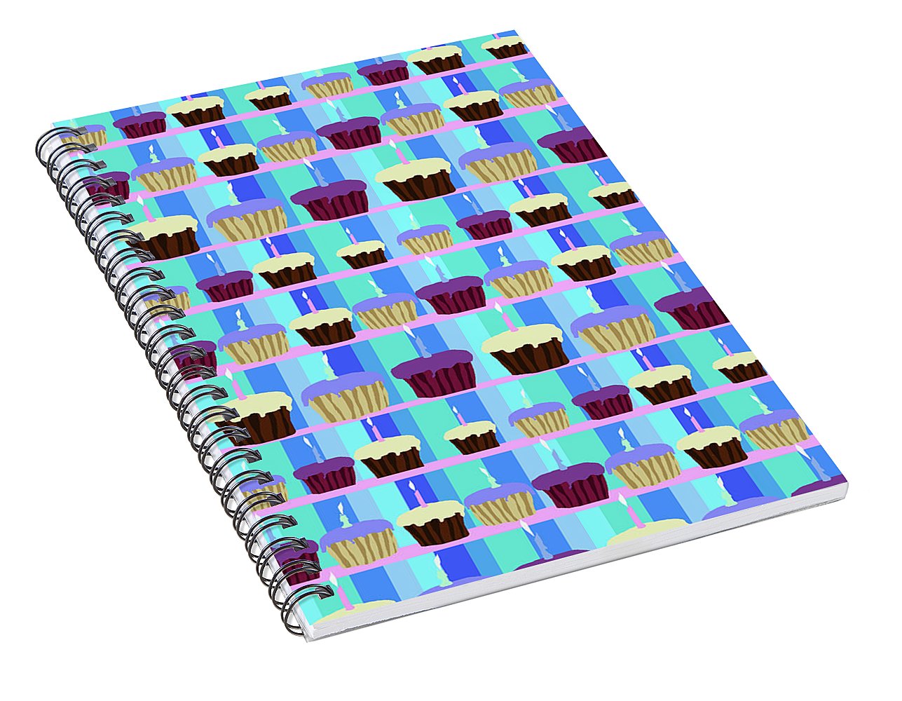 Cupcakes Pattern - Spiral Notebook