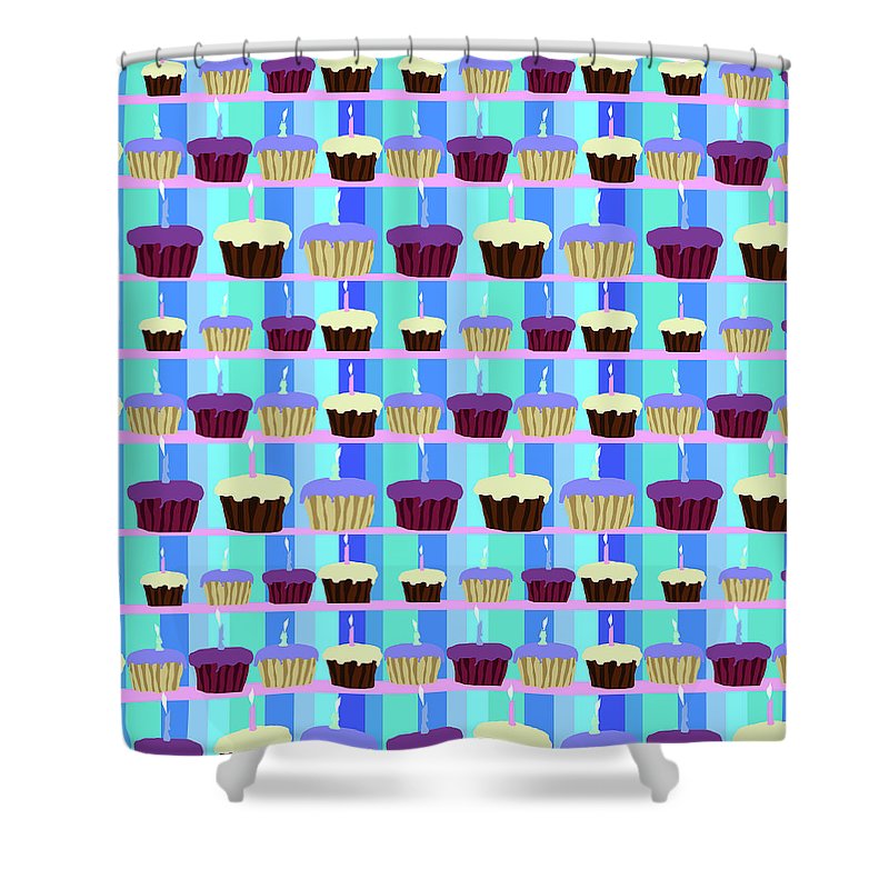 Cupcakes Pattern - Shower Curtain