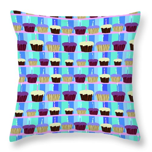 Cupcakes Pattern - Throw Pillow