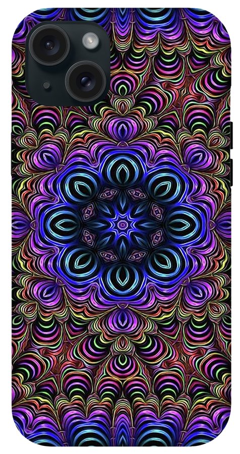 Curly Purple Fractal Kaleidoscope - Phone Case