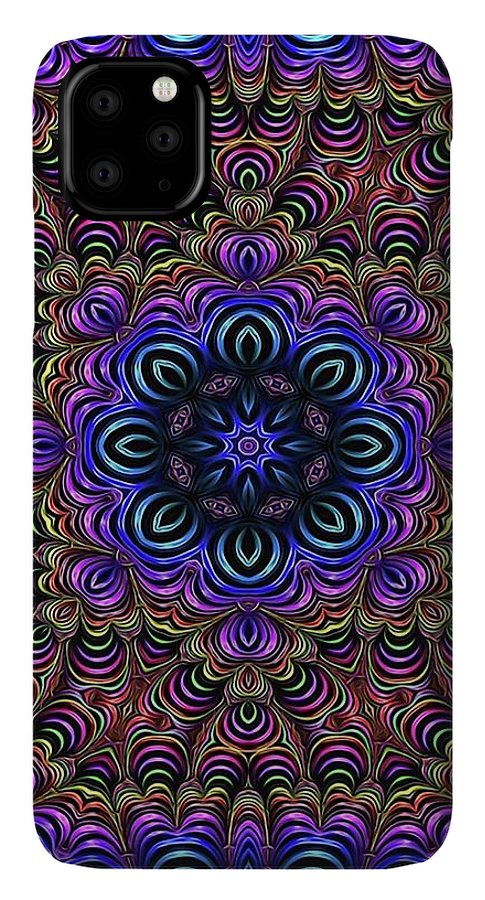 Curly Purple Fractal Kaleidoscope - Phone Case