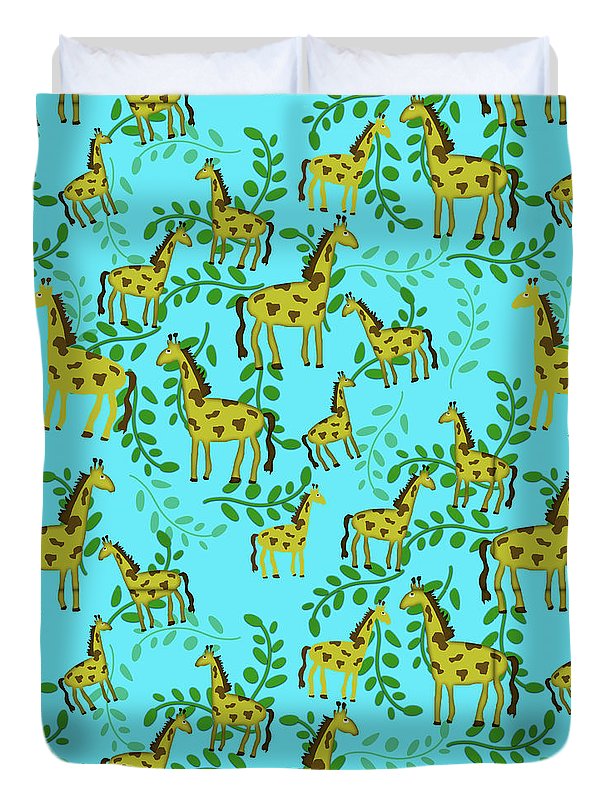 Cute Giraffes Pattern - Duvet Cover