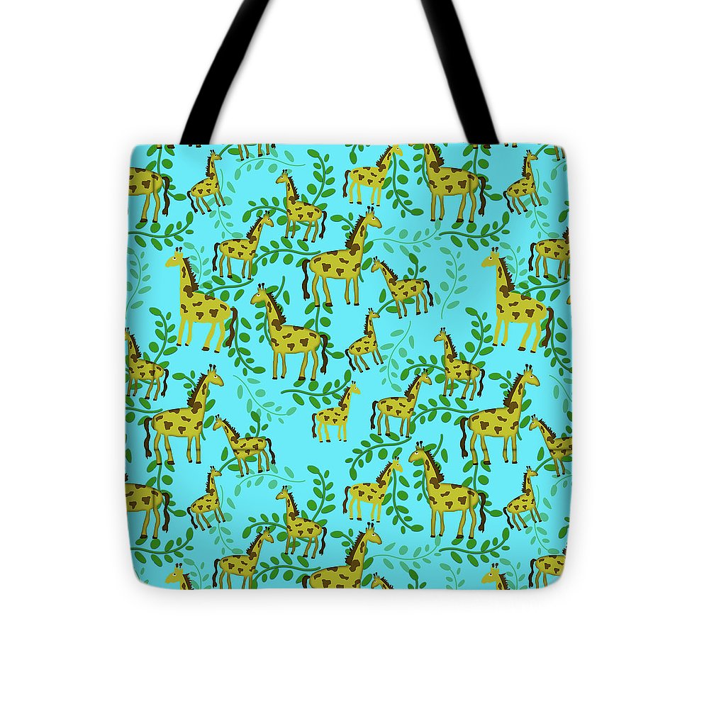 Cute Giraffes Pattern - Tote Bag