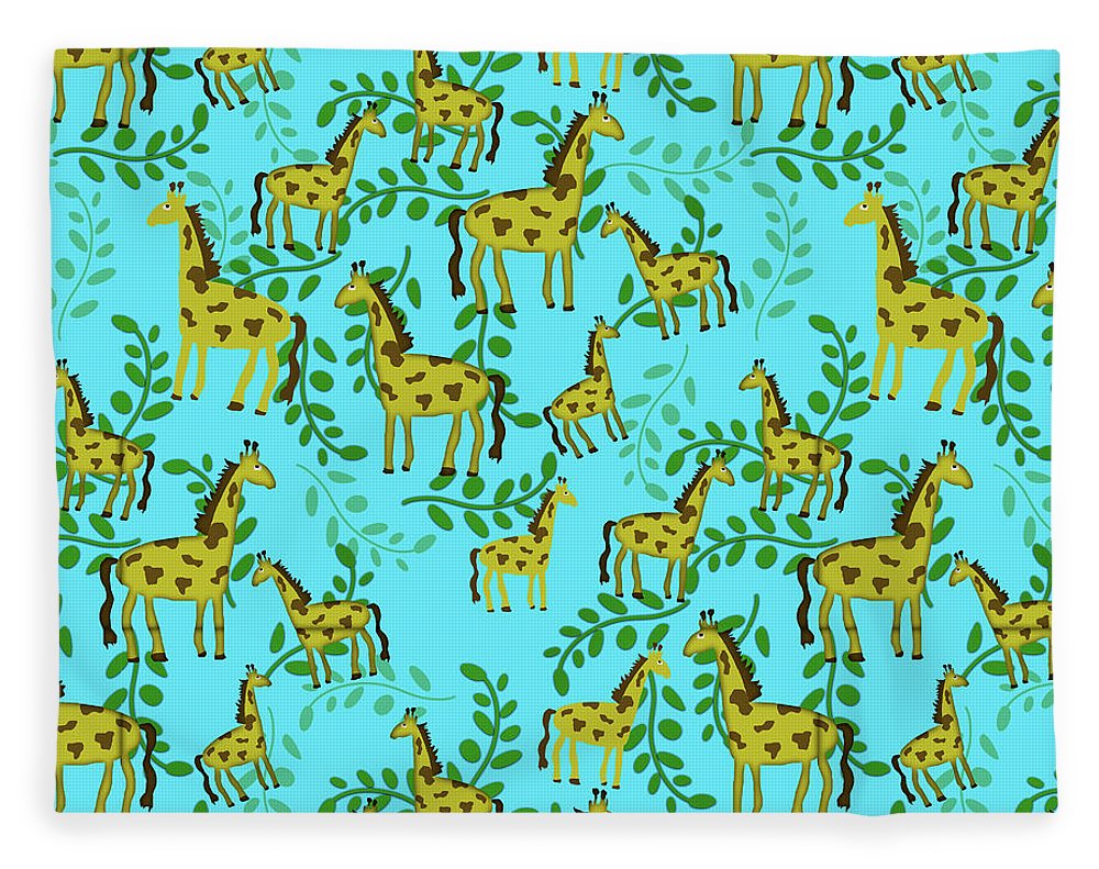 Cute Giraffes Pattern - Blanket