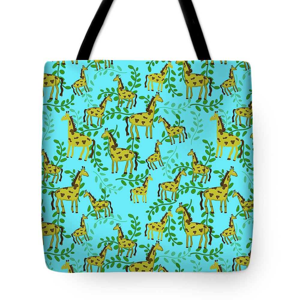 Cute Giraffes Pattern - Tote Bag