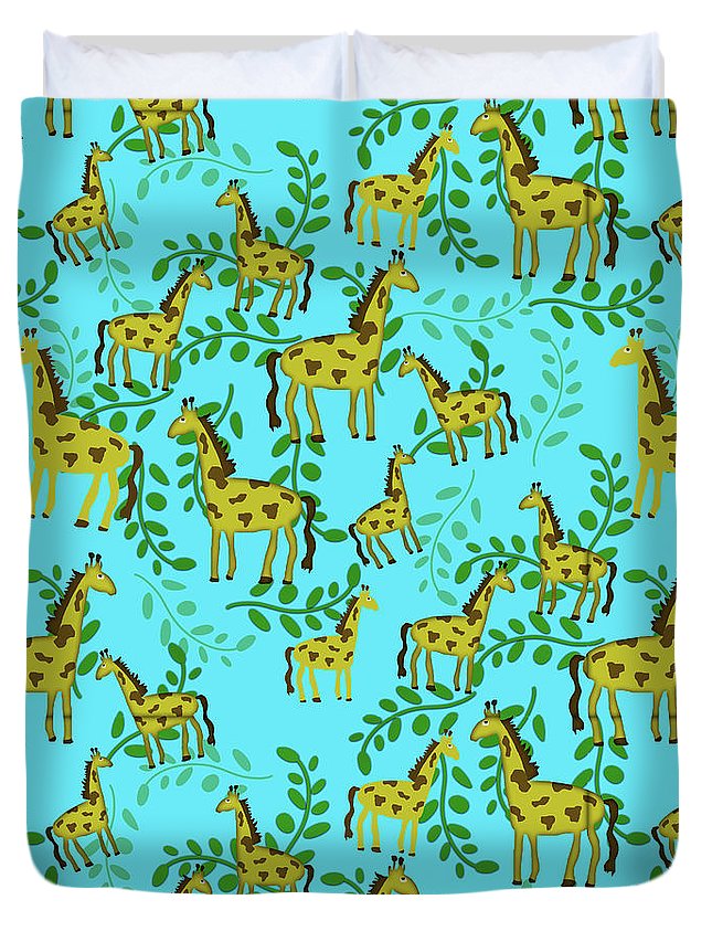 Cute Giraffes Pattern - Duvet Cover