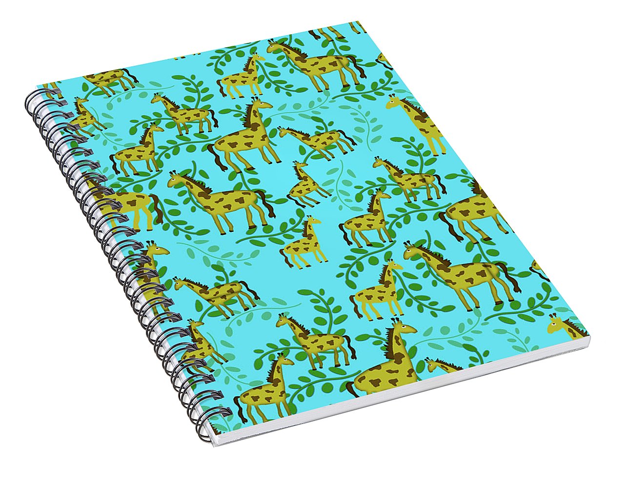 Cute Giraffes Pattern - Spiral Notebook