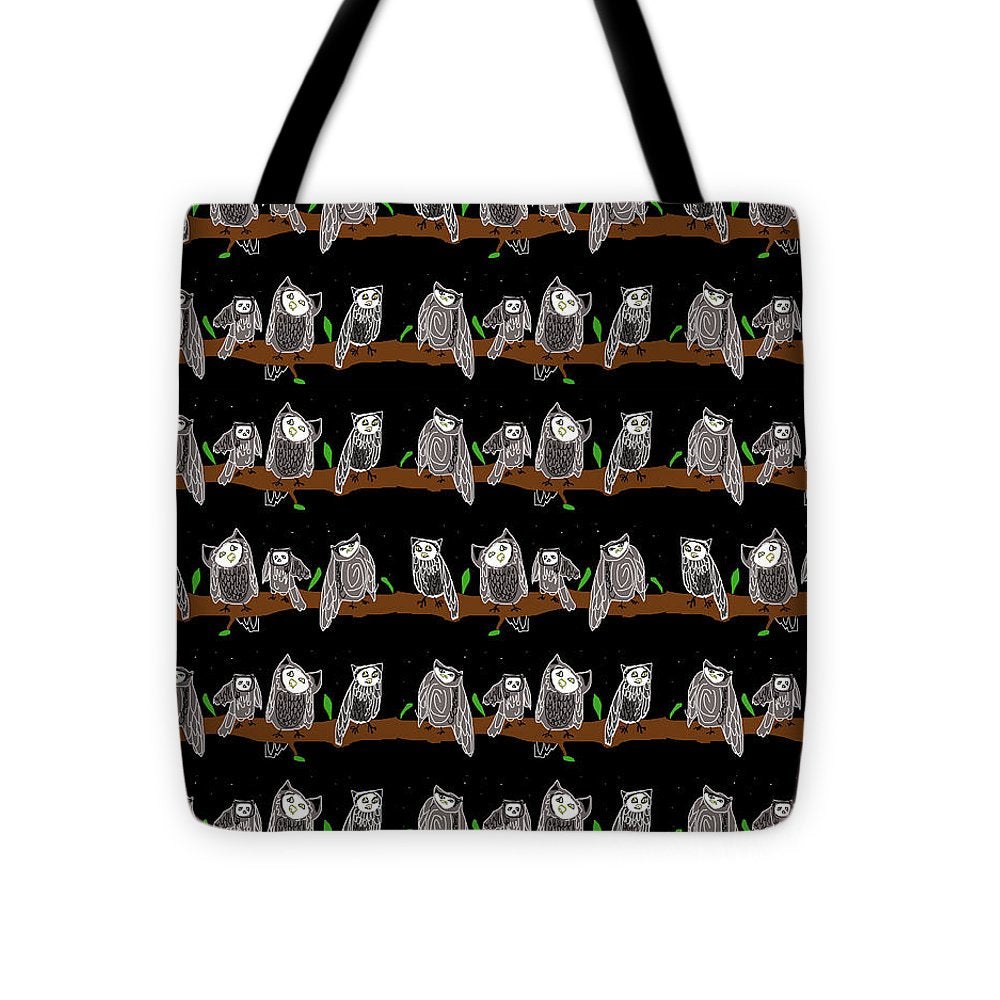 Cute Owls Pattern - Tote Bag