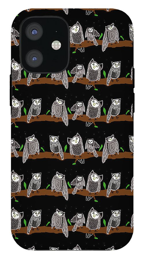 Cute Owls Pattern - Phone Case