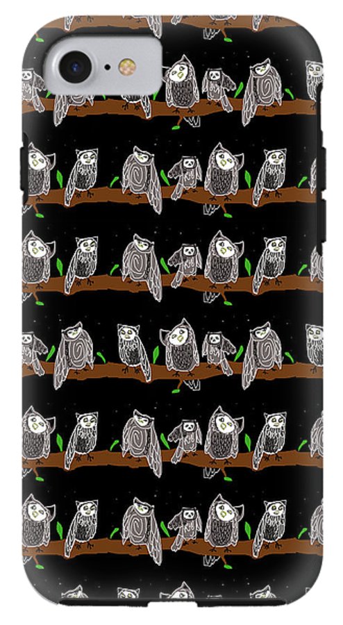 Cute Owls Pattern - Phone Case