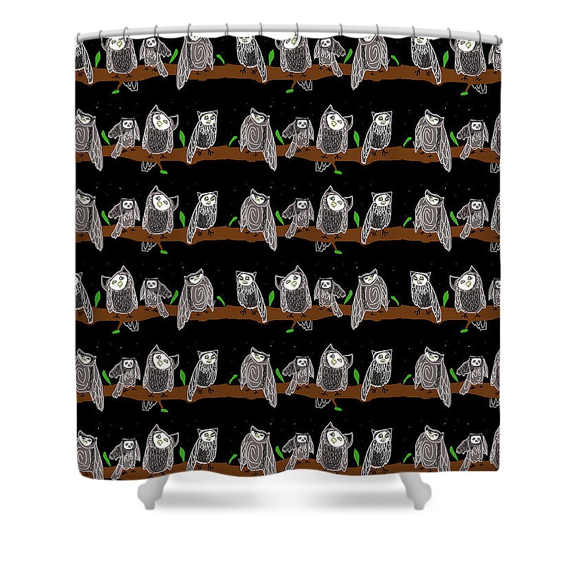 Cute Owls Pattern - Shower Curtain