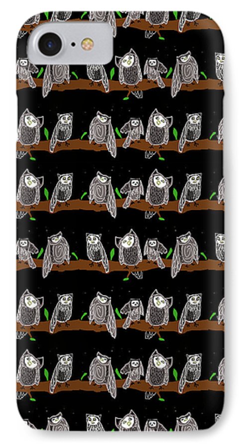 Cute Owls Pattern - Phone Case