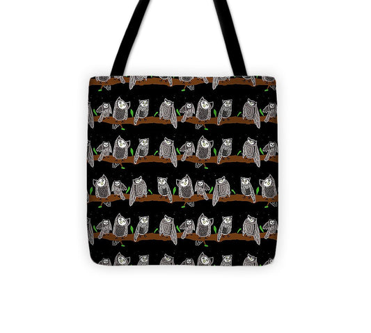 Cute Owls Pattern - Tote Bag