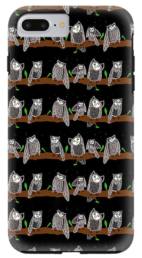 Cute Owls Pattern - Phone Case