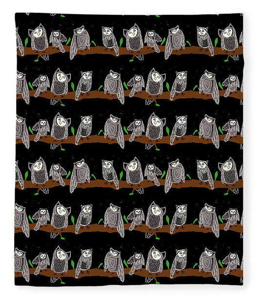 Cute Owls Pattern - Blanket