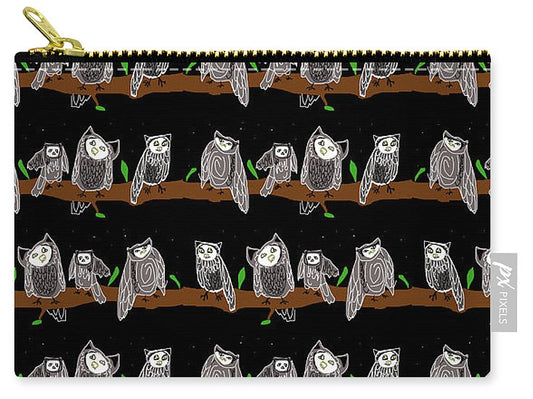 Cute Owls Pattern - Carry-All Pouch