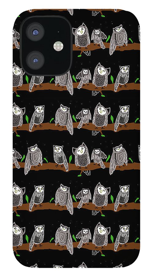 Cute Owls Pattern - Phone Case