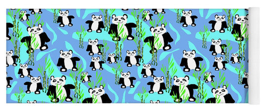 Cute Panda Bears Pattern - Yoga Mat