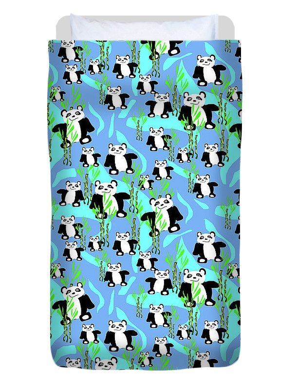 Cute Panda Bears Pattern - Duvet Cover