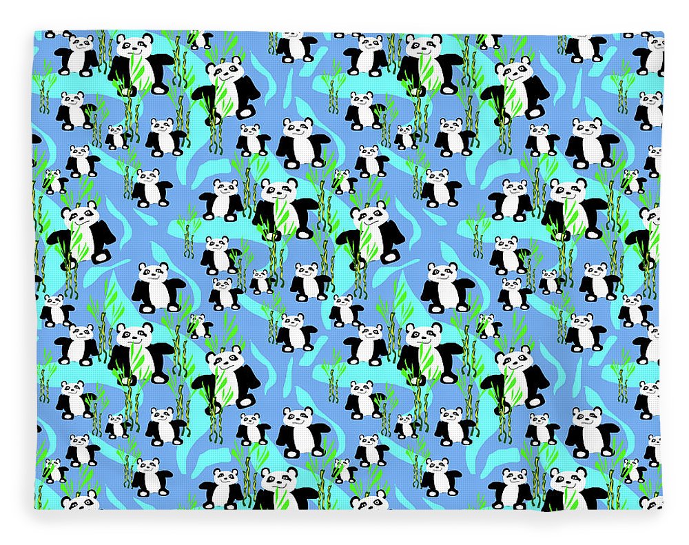 Cute Panda Bears Pattern - Blanket