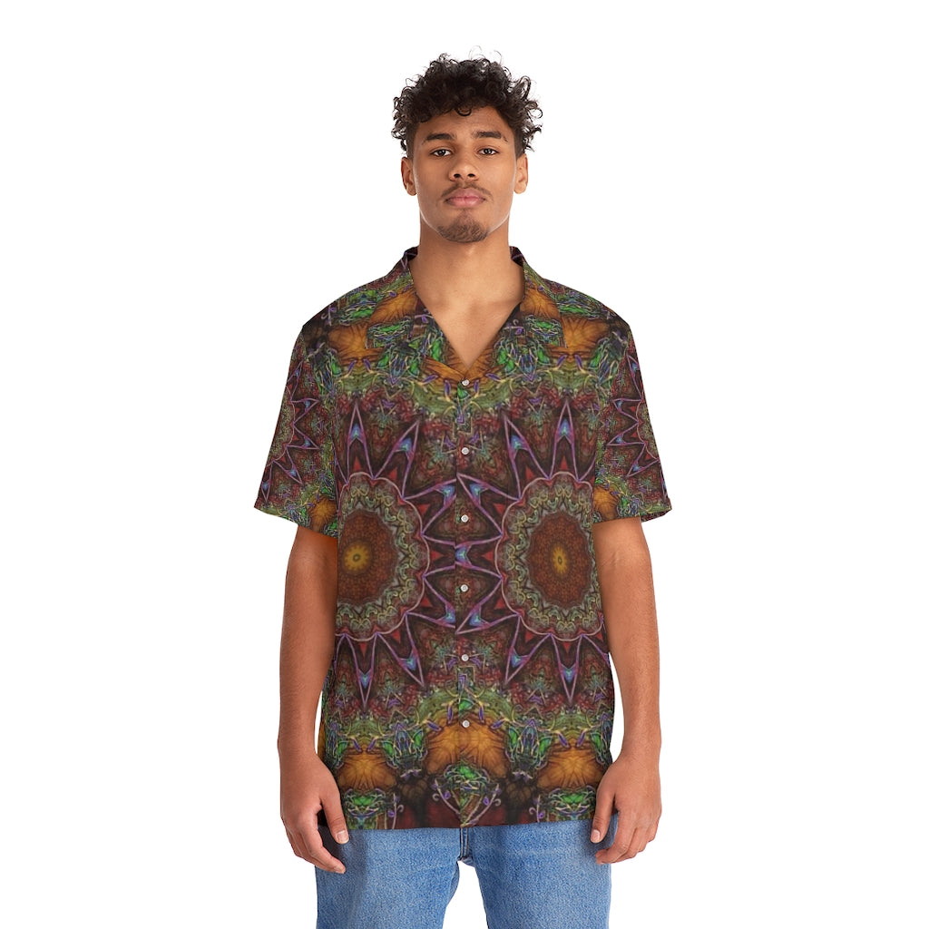 Earthy Kaleidoscope Men's Hawaiian Shirt (AOP)