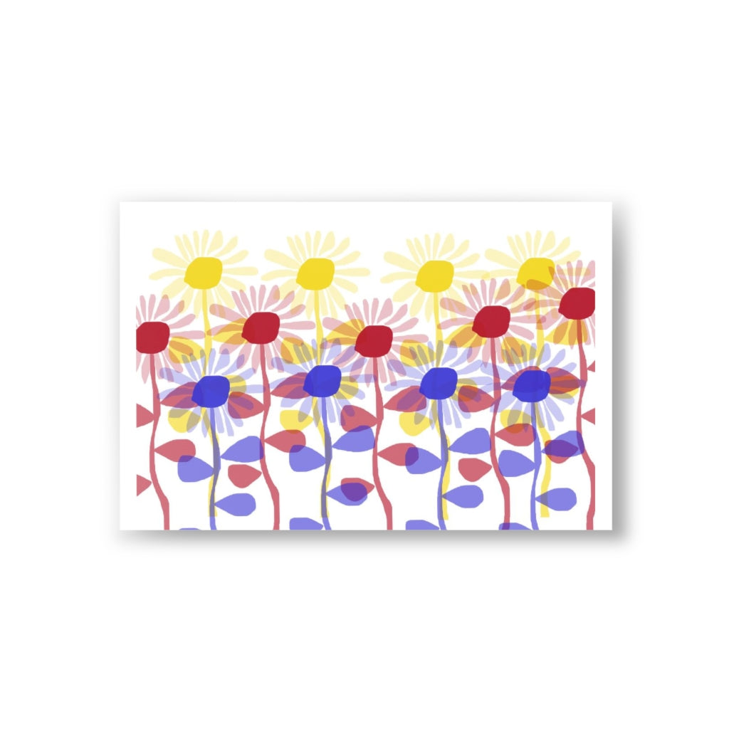 Red Yellow Blue Sunflowers Postcards (10pcs)