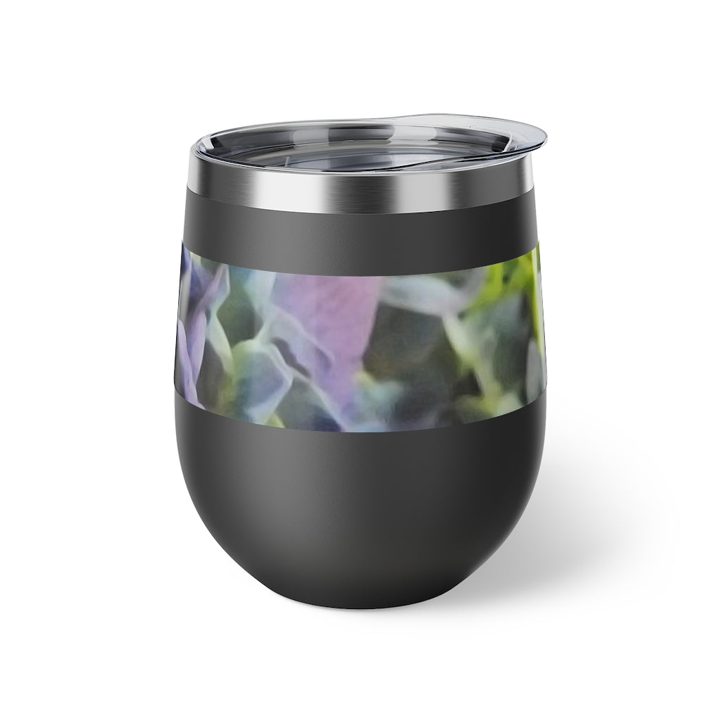 Blue and Purple Hydrangea Copper Vacuum Insulated Cup, 12oz