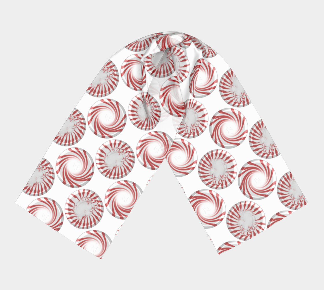 Peppermint Candy Dots Long Scarf