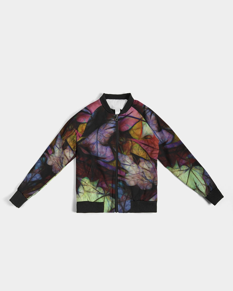 Fall Leaves Abstract Women's Bomber Jacket